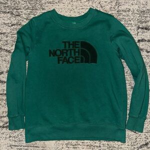 The North Face Green Crewneck Sweatshirt with Green logo